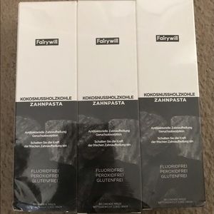 New sealed 3Pk of Fairywill Charcoal Toothpaste
